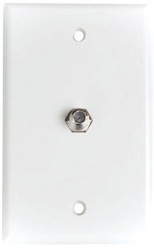 PROVO WCP-1W Coaxial Wallplate with F81 Jack 1 Gangs White