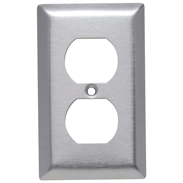 LEGRAND SL8 Pass & Seymour Duplex Receptacle Wallplate 1 Gangs Silver 7.8 in Lx