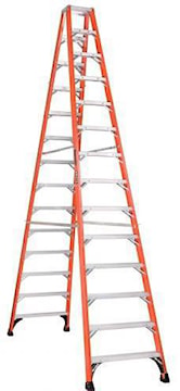 LOUISVILE LADDERS FM1414HD 14FT FIBREGLASS STEPLADDER TWIN FRONT