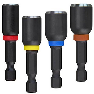 MILWAUKEE 49-66-4562 Shockwave™ Nut Driver Set 4 Pieces 1/4, 5/16, 3/8, 7/16 in