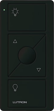 LUTRON PJ2-3BRL-GBL-L01 Pico® Remote Control Switch with Light Icon Labeling Wireless, 3-Button Black