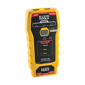 KLEIN TOOLS VDV526-100 LAN Explorer™ Data Cable Tester with Remote (1) 9 V Battery