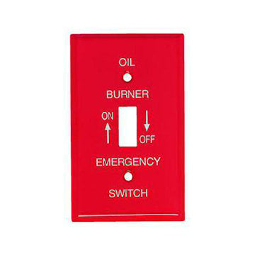 HENDERSO-OLIVER 41001 Switch Wallplate with Alert/Information Text 1 Gangs Red