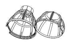 A21 Lamp Guard Open End Polypropylene