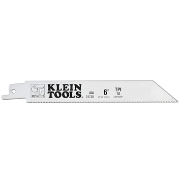KLEIN TOOLS 31728 Reciprocating Saw Blade 6 in 18 TPI