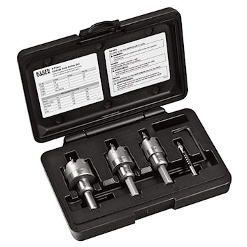 KLEIN TOOLS 31872 Hole Cutter Set 7/8, 1-1/8, 1-3/8 in Carbide