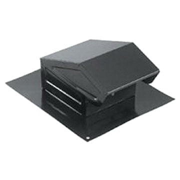 VENMAR 636 ROOF CAP WITH DAMPER STEEL BLK