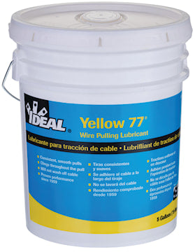 IDEAL INDUSTRIES 31-355 Yellow 77® Wire Pulling Lubricant Lubricant 5 gal (US) Bucket 40 - 100 °F