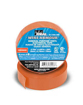 IDEAL INDUSTRIES 46-1700C-ORN 3/4"X66'X 7MIL, GP TAPE, ORANGE