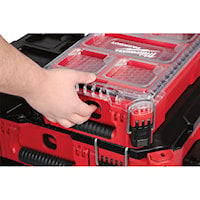 MILWAUKEE 48-22-8435 Packout™ Compact Organizer 4.61 in Hx 15.24 in Lx 9.72 in W Red