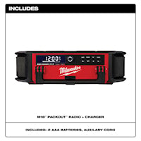 MILWAUKEE 2950-20 M18™, Packout™ Radio 18 VDC