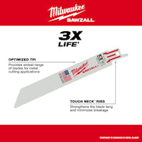 MILWAUKEE 48-00-5182 Super Sawzall® Reciprocating Saw Blade 6 in 14 TPI