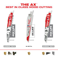 MILWAUKEE 48-00-5021 Sawzall®, The AX™ Reciprocating Saw Blade 6 in 5 TPI