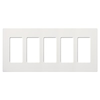 LUTRON CW-5-WH Claro Wallplate 5 Gangs White 119 mm Lx 259 mm W