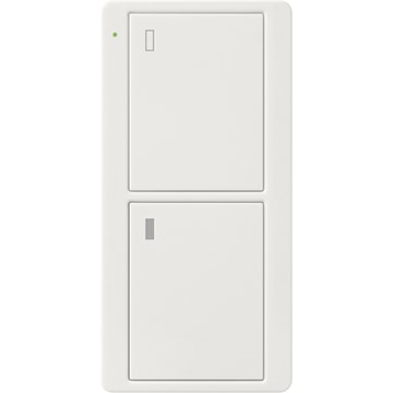 LUTRON PJ2-2B-GWH-L02 Pico® Remote Control Switch with Power Icon Labelling Wireless, 2-Button, Radio Frequency White