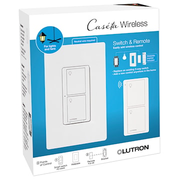 LUTRON P-PKG1WS-WH-C 3 WAY SWITCH KIT(NO DIM)