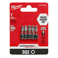 MILWAUKEE 48-32-4605 Shockwave™ Insert Bit Square Recess #2 1/4 in Hex