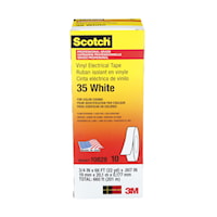 3M CANADA 35-3/4X66WH Scotch® Vinyl Insulating Tape 66 ft Lx 3/4 in W Vinyl White
