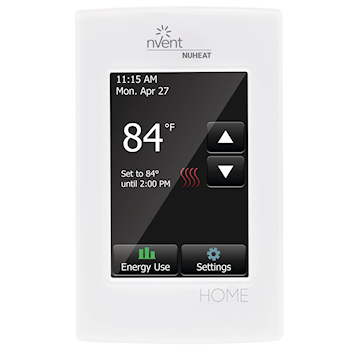 NVENT THERMAL AC0056 Nu-heat Programmable Thermostat 120/240 VAC, 15 A High Gloss White Frame