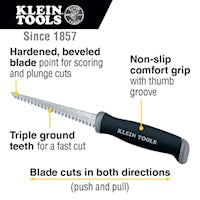 KLEIN TOOLS 725 Jab Saw 6 in L 8 TPI