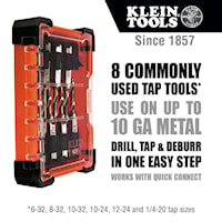 KLEIN TOOLS 32217 Drill/Tap Tool Kit 8-Piece, Right Handed 1/4 in Shank