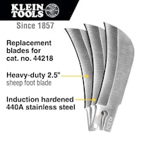 KLEIN TOOLS 44219 Knife Blade 440A Stainless Steel 3-1/4 in L