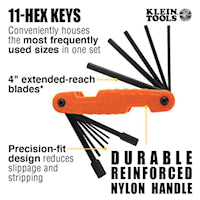 KLEIN TOOLS 70550 Hex Key Set 11 Pieces