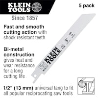 KLEIN TOOLS 31727 Reciprocating Saw Blade 6 in 14 TPI