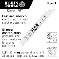 KLEIN TOOLS 31741 Reciprocating Saw Blade 8 in 10/14 TPI