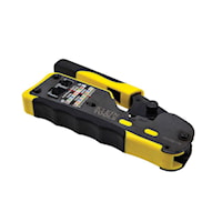 KLEIN TOOLS VDV226-110 Ratcheting Pass-Thru™ Modular Crimper 28-22 AWG Paired Yellow/Black