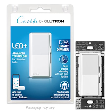 LUTRON DVRF-6L-WH Diva LED + smart dimmer