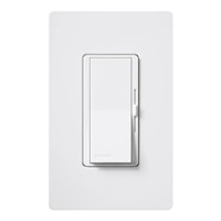 LUTRON DVFSQ-FH-WH-CSA Diva Fan Controller 3 Speed Quiet, Slide/Paddle Switch 1.5 A, White
