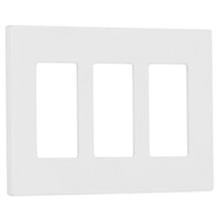 LUTRON CW-3-WH Claro Decorator Wallplate 3 Gangs White 119 mm Lx 167 mm W