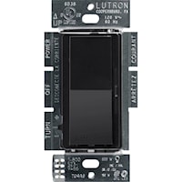 LUTRON DVCL-153P-BL Diva Dimmer Switch 120 V, 150 W LED/CFL or 600 W Incandescent/Halogen Black/Enamel Painted, Gloss