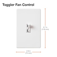 LUTRON AYFSQ-F-IV-CSA Ariadni Fan Control 1-Pole, 3-Way, 3-Speed 1.5 A, Ivory