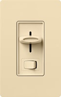 LUTRON SFSQ-LF-IV-CSA Skylark Fan Speed Controller Slide-to-off fan/light control with on/off light switch 1.5 A Fan, Ivory