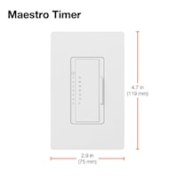LUTRON MA-T51MN-WH Maestro Countdown Timer 1-Pole 5 A, White