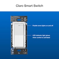 LUTRON DVRF-PKG1S-WH CLARO SMART SWITCH
