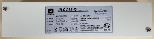 HUMELEC ASSOCIATES LTD HS60W12V UNDERCABINET CLASS 2 12VCLASS 2 DRIVER 60W DIM