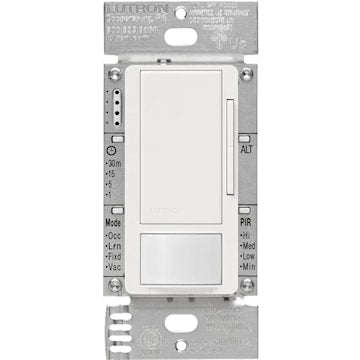 LUTRON MS-Z101-WH Maestro Dimmer Switch 8 A, 0 - 10 V, White/Enamel Painted