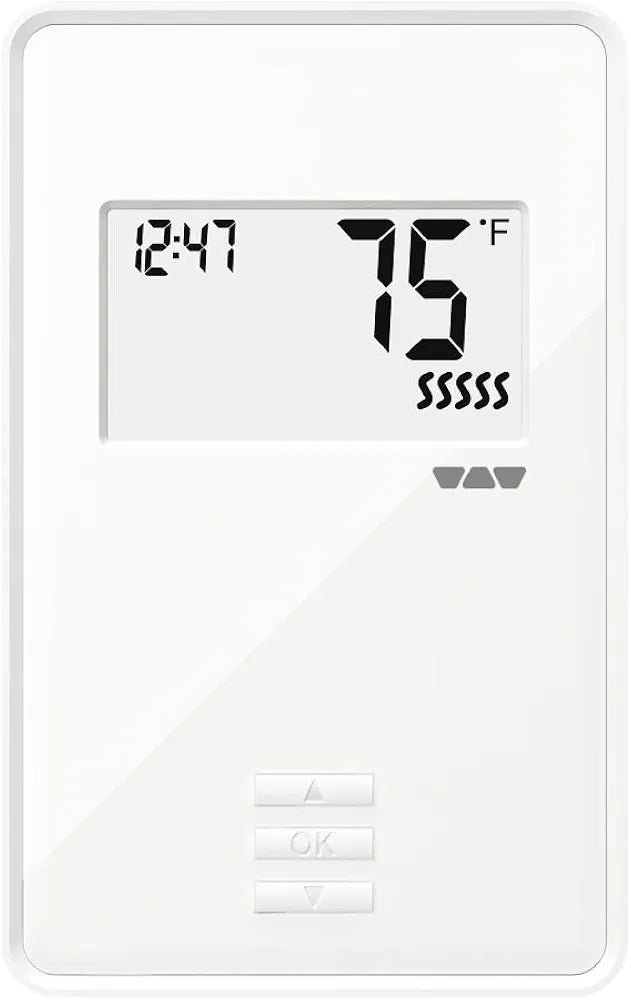 Schluter Ditra-Heat-E-R Non-Programmable Digital Thermostat with Indicator Light and a Floor Sensor - Ideal for Bathrooms and Kitchens - Simple On/Off Switch, Supports 120V/240V Cables - DHERT103/BW