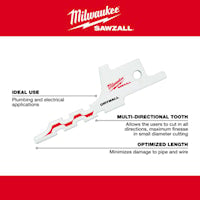 MILWAUKEE 48-00-1640 Sawzall® Reciprocating Saw Blade 2-1/2 in 6 TPI