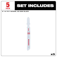 MILWAUKEE 48-42-5190 Jig Saw Blade 3 in 42 Teeth 14 TPI Bi-Metal