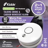 KIDDE 21027905 Talking Combination Alarm - 120V with 10 YR Sealed Lithium Battery