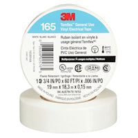 3M CANADA 165WH4A TAPE WHITE 3/4in x 60ft3M Temflex 165