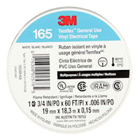 3M CANADA 165WH4A TAPE WHITE 3/4in x 60ft3M Temflex 165