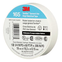 3M CANADA 165WH4A TAPE WHITE 3/4in x 60ft3M Temflex 165