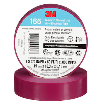 3M CANADA 165PR4A TAPE PURPLE 3/4in x 60ft3M Temflex 165