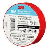 3M CANADA 165RD4A TAPE RED 3/4in x 60fT3M Temflex 165