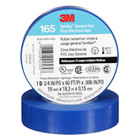 3M CANADA 165BL4A TAPE BLUE 3/4in x 60ft3M Temflex 165